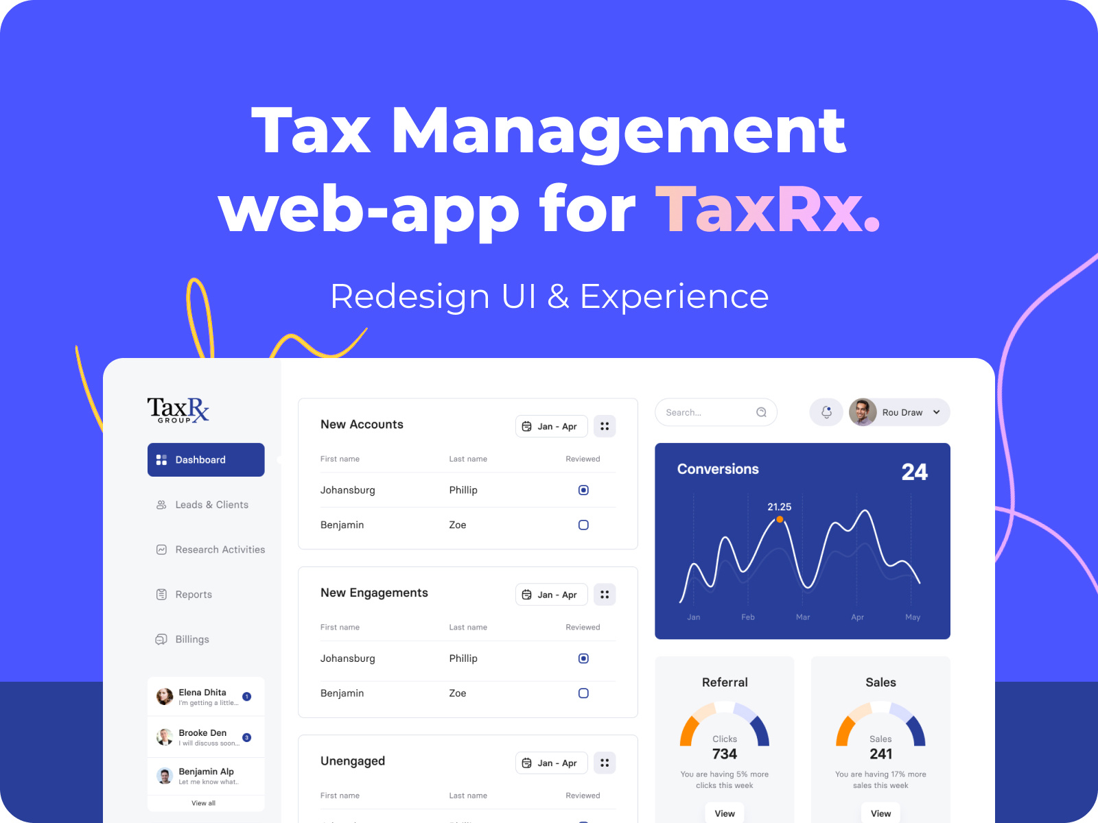 TaxRX — Web-App für Steuerverwaltung, UI/UX-Design von Fahad Khan